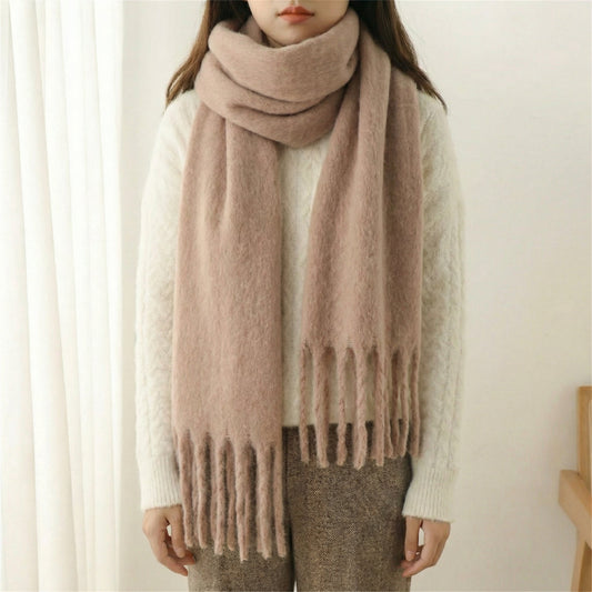 Women's Long Basket Winter Scarf – Soft & Elegant