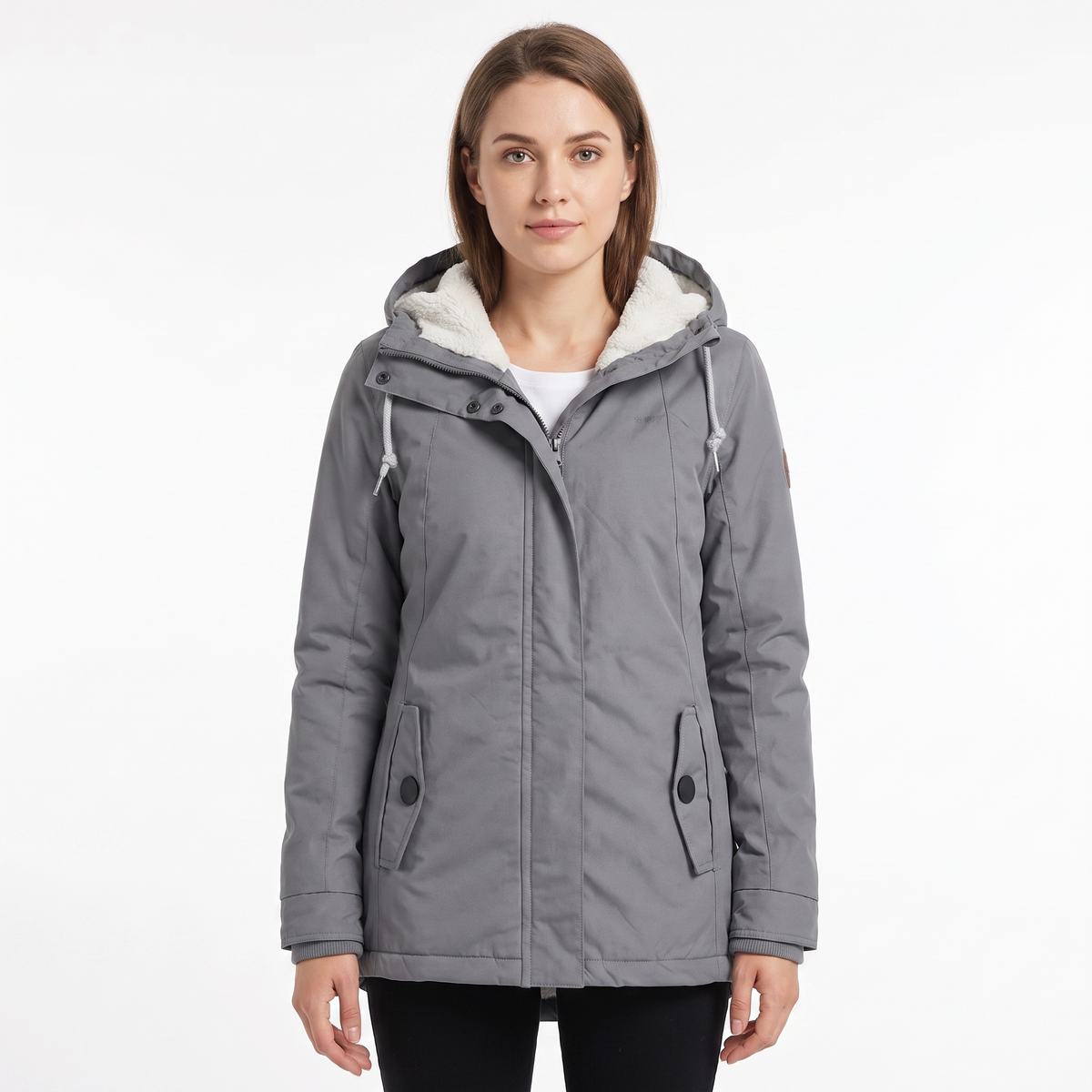 Women's Sherpa Lined Parka Hooded Waterproof Winter Jacket
